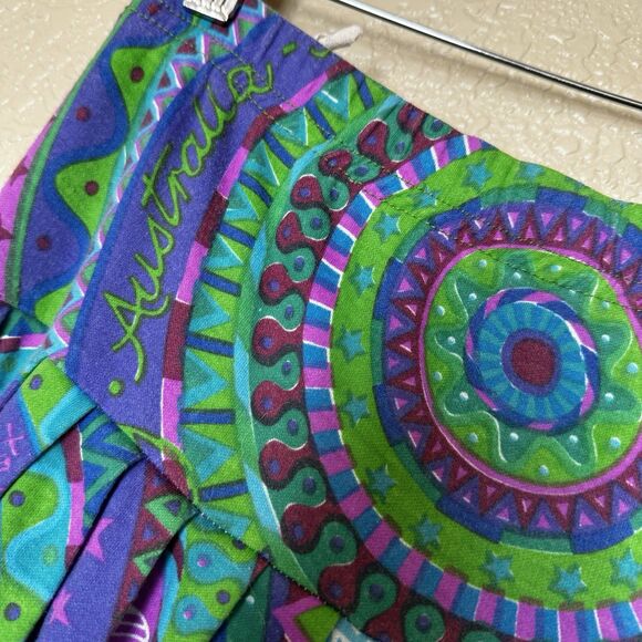 Bec Pierce Australia Long Skirt Full Circle Whimsical Pattern Medium Boho - Picture 2 of 13